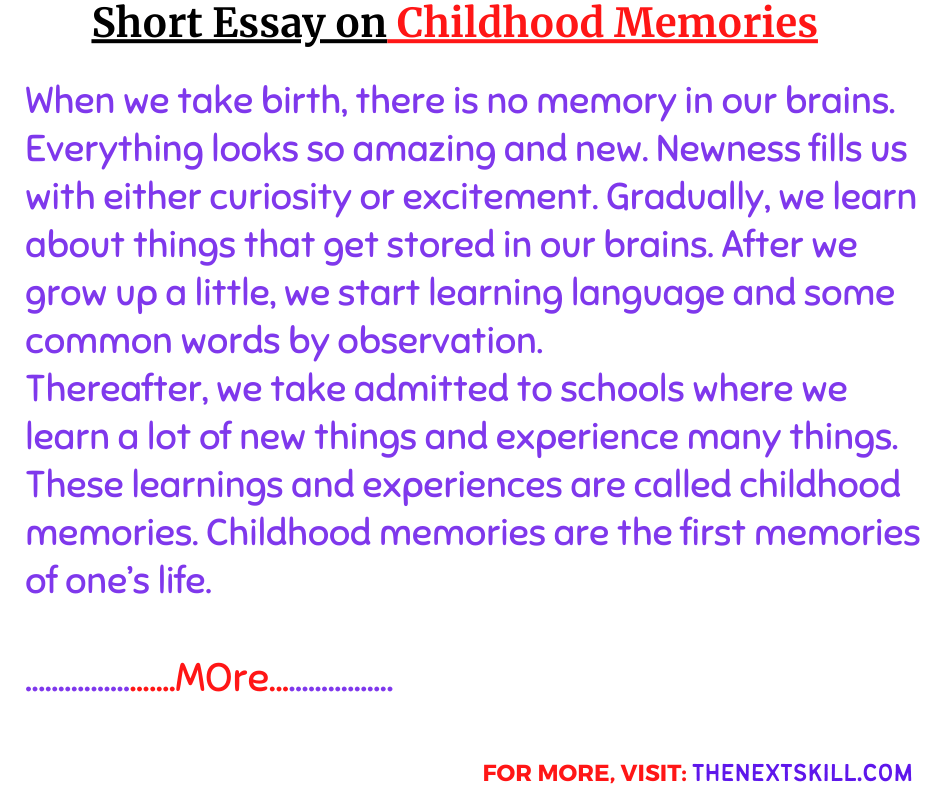 An essay about childhood