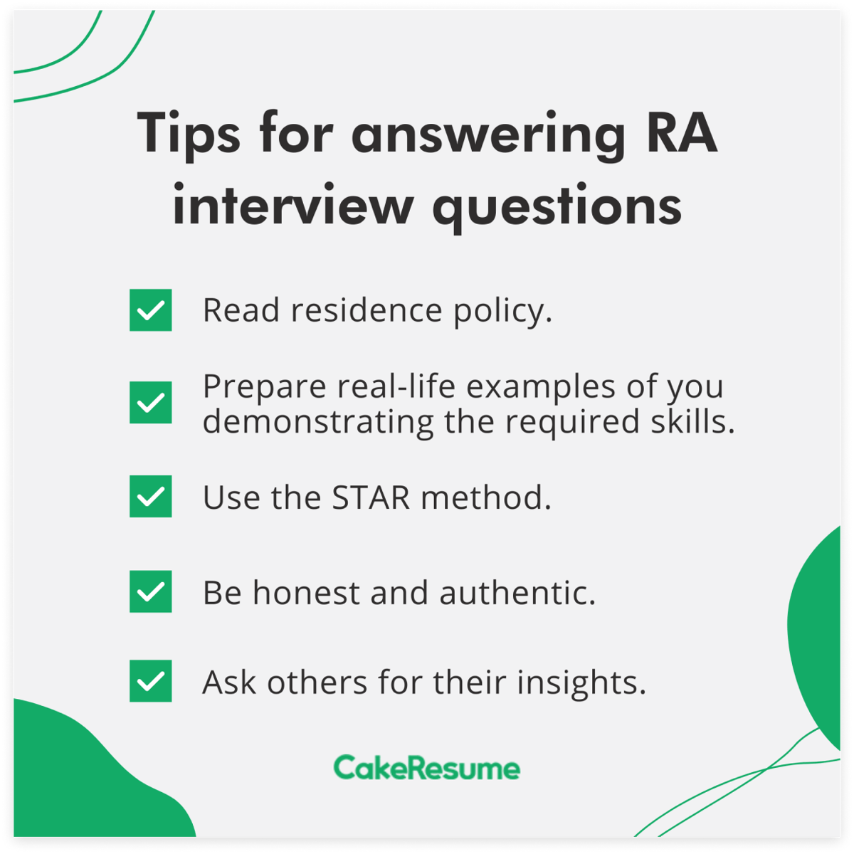 Frequent questions asked at an interview for ra