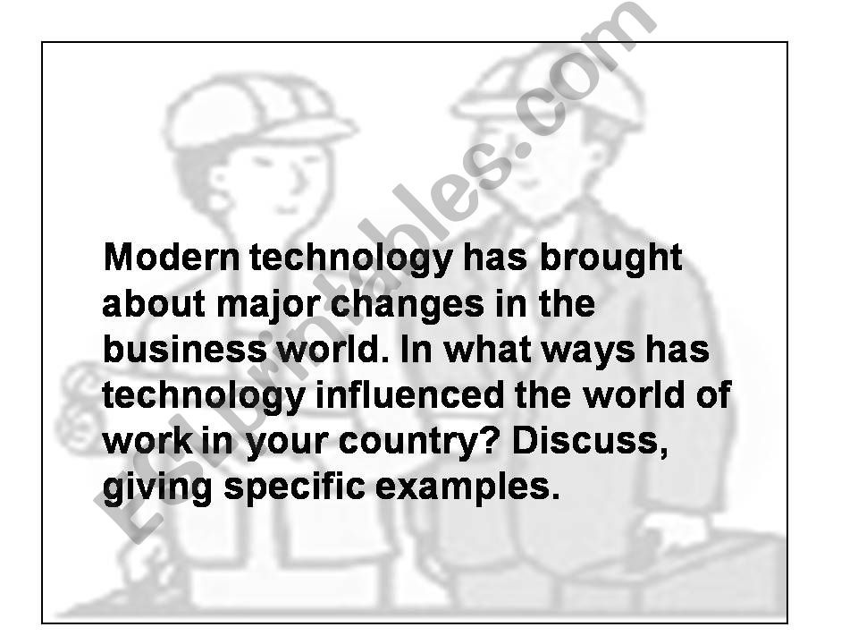 An essay about modern technology