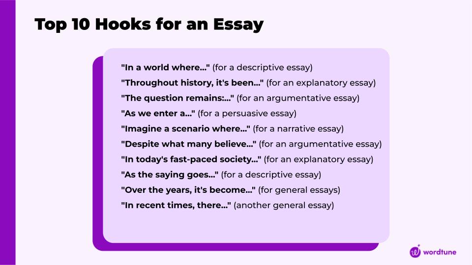 How to write a hook for an informational essay