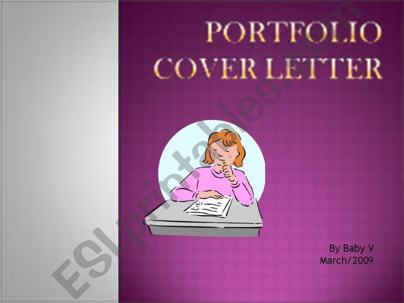How to write a cover letter for an english portfolio