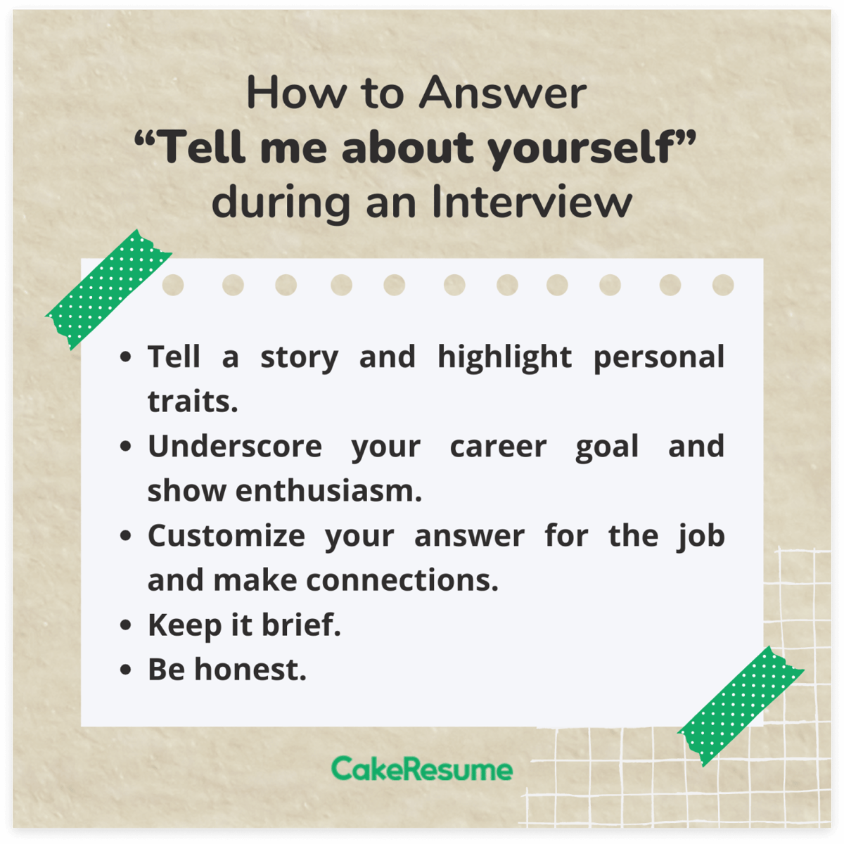 An interview question tell me about yourself