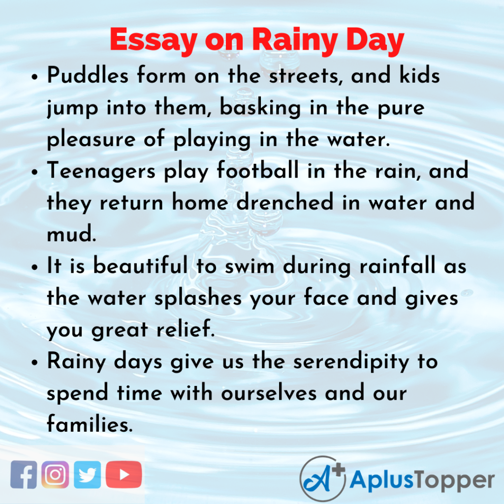 An essay on a rainy day