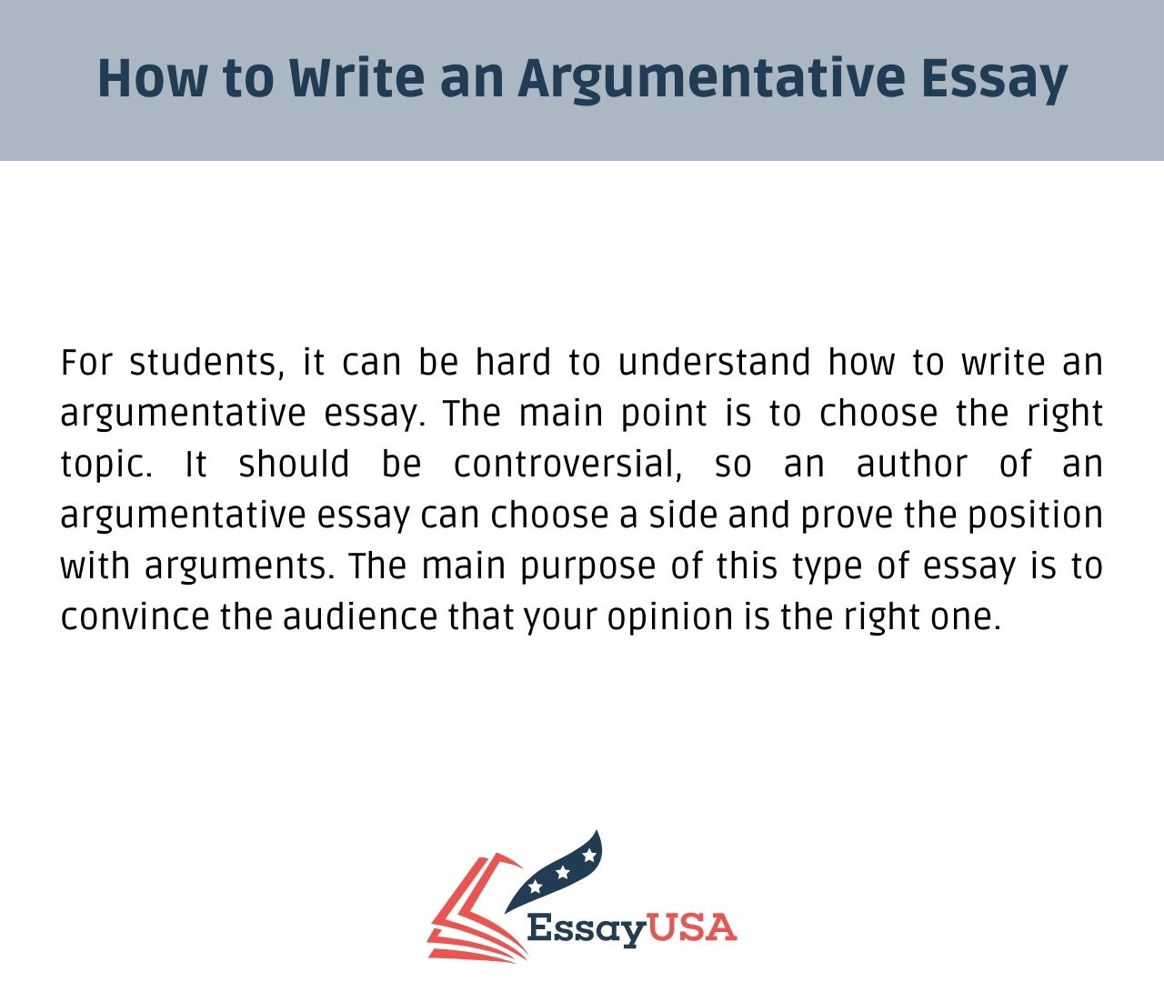 Basics of writing an argumentative essay
