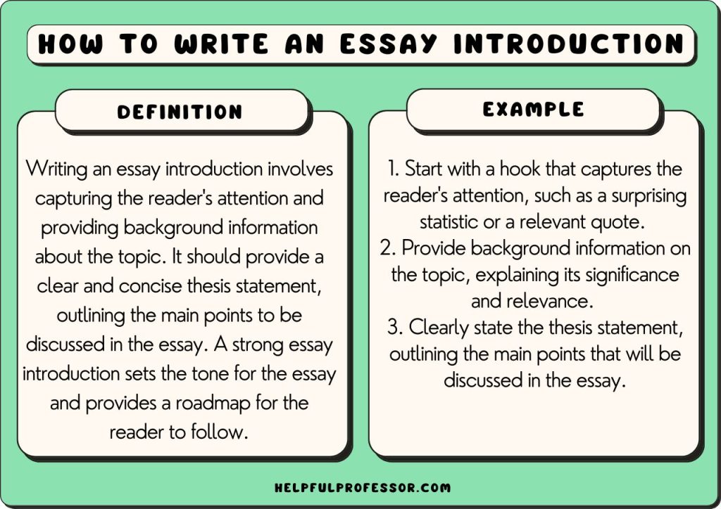 How to write a good introduction for an english essay