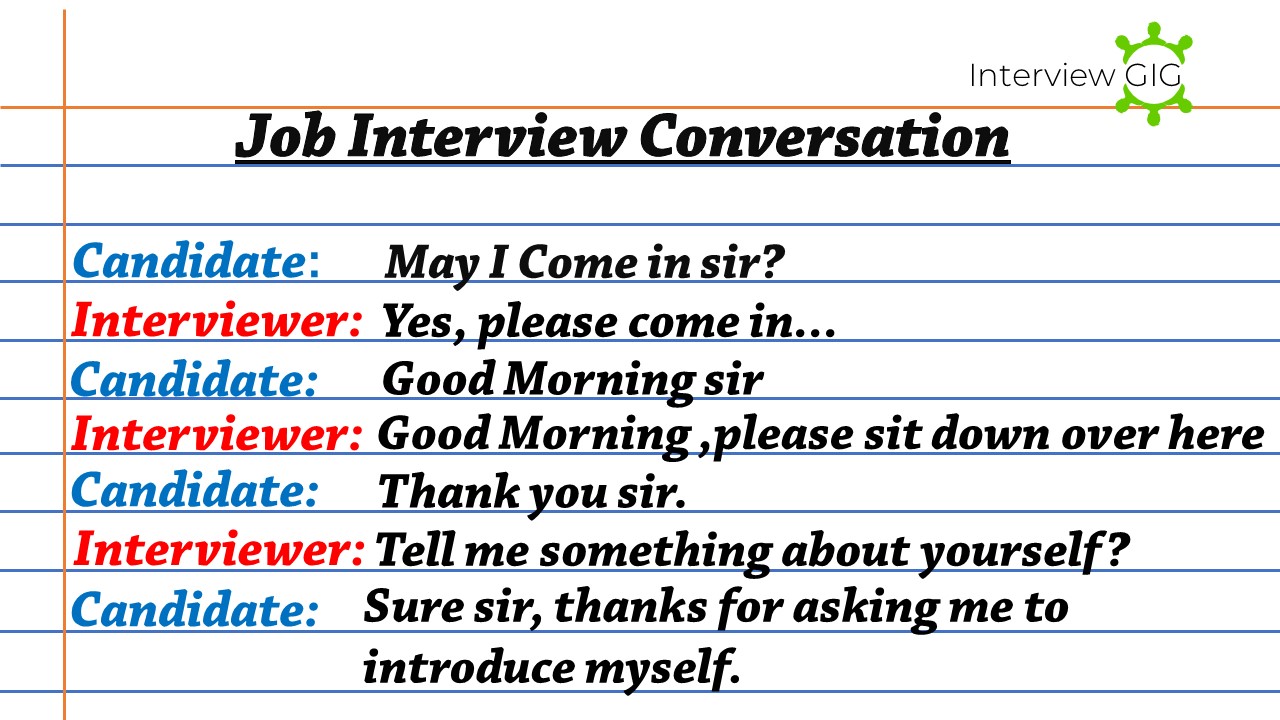 An interview is a conversation