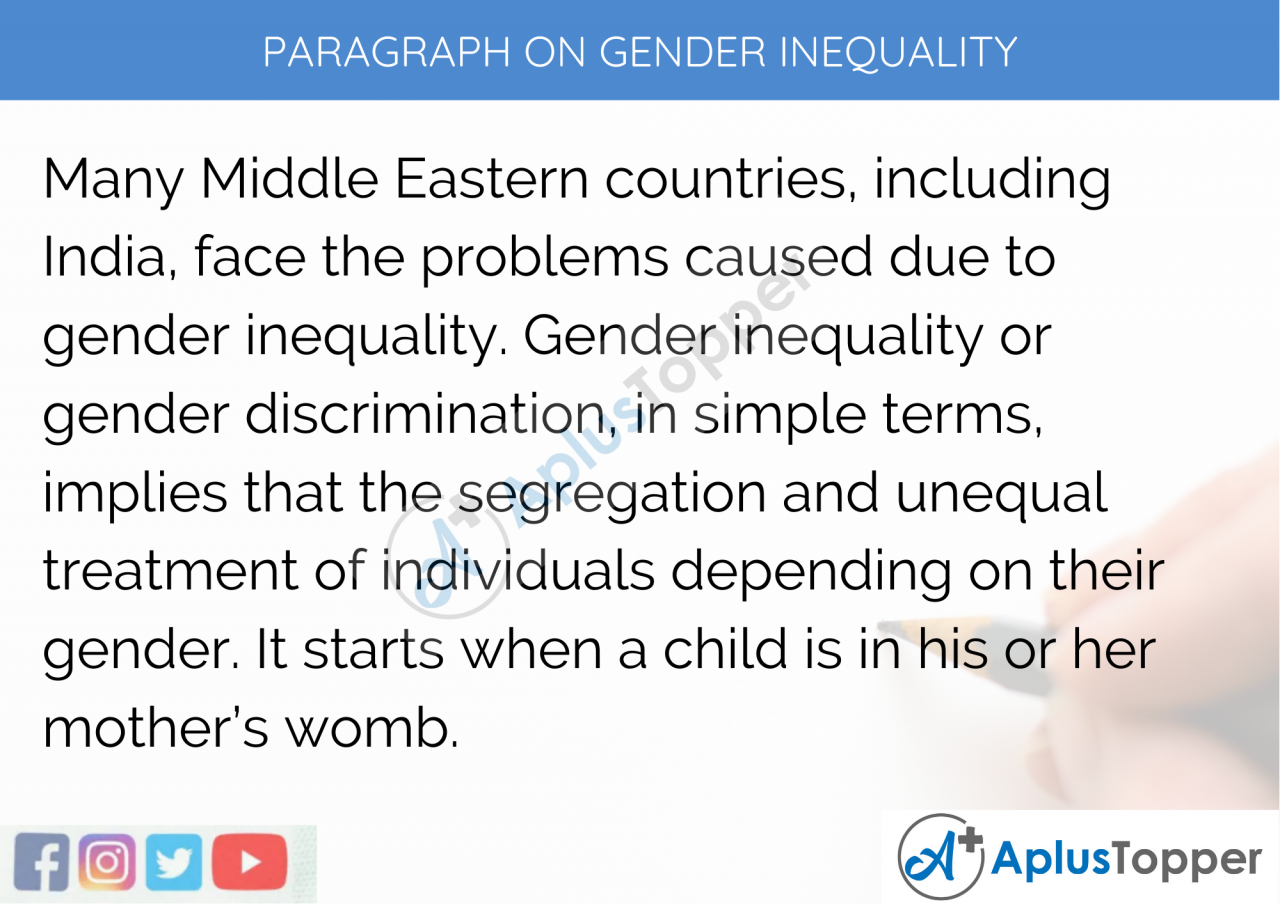 An essay on gender inequality
