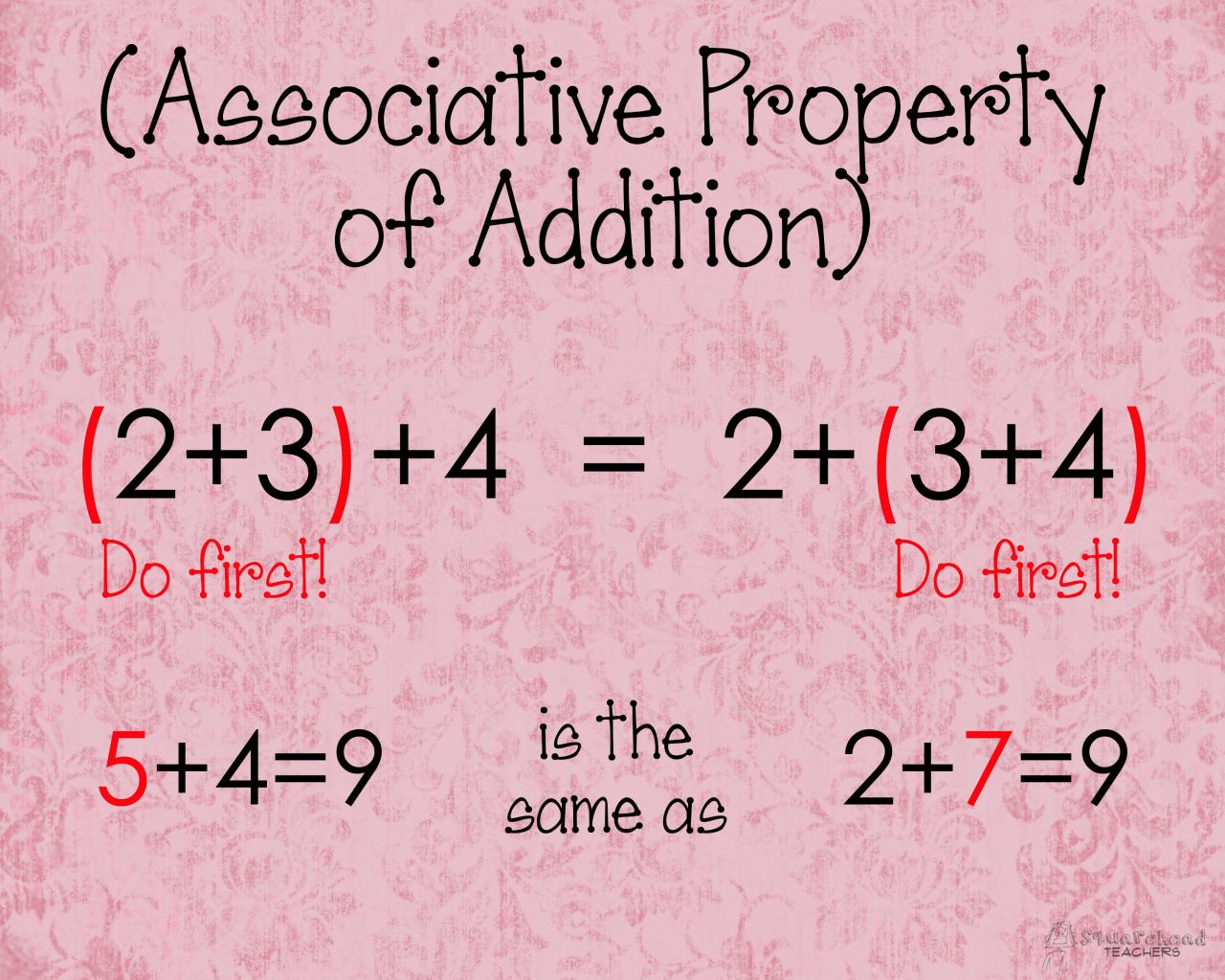 Associative law of addition to write an equivalent expression