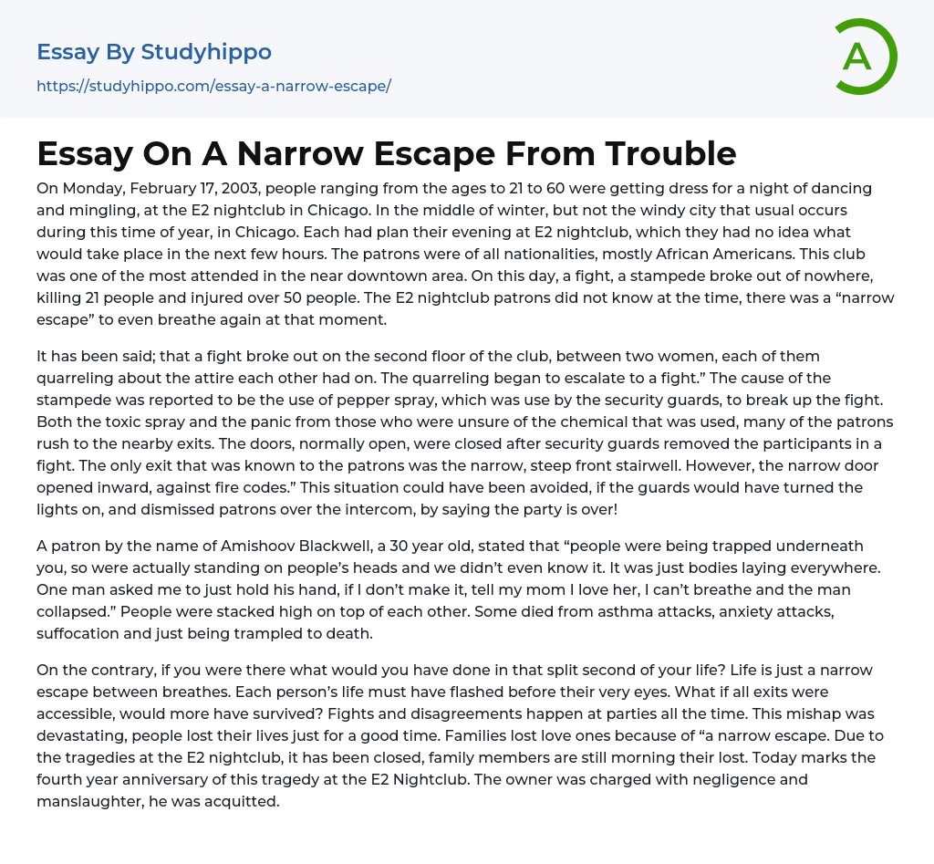 An escape essay