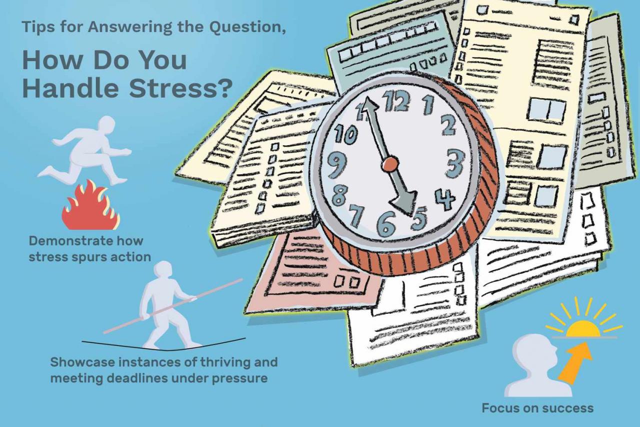 How do you handle stress question in an interview