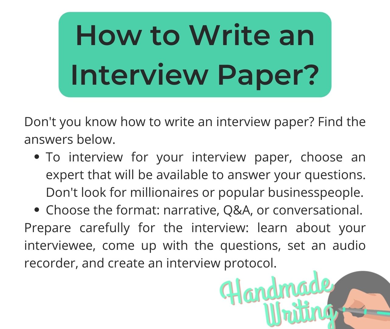 Example of how to write an interview essay