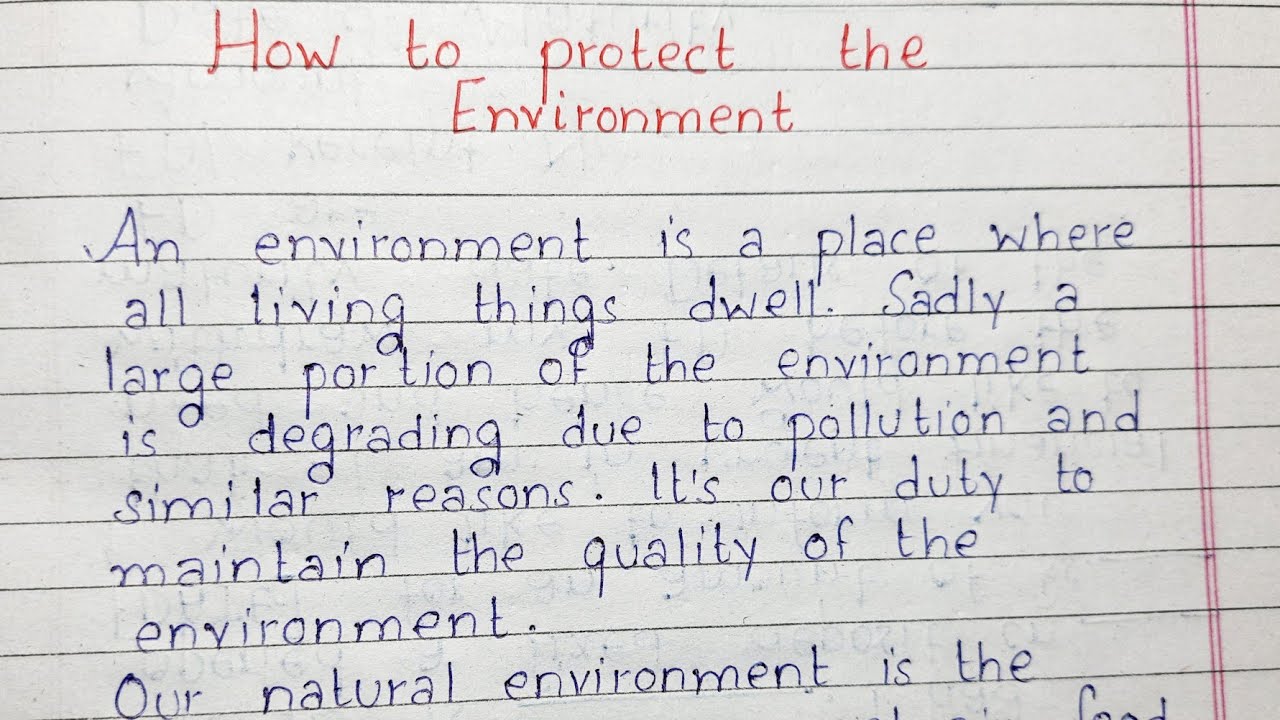 An essay about environmental protection