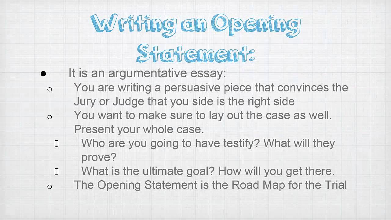 How do you write an opening speech