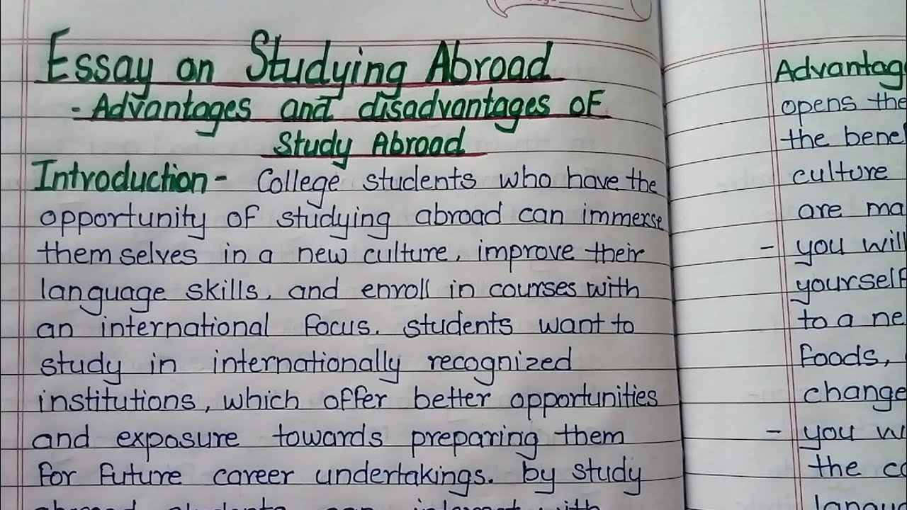 An essay about studying abroad
