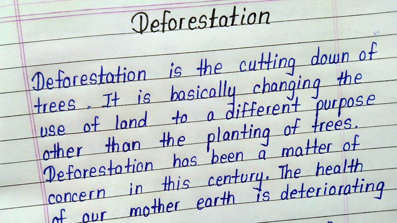 An essay on deforestation