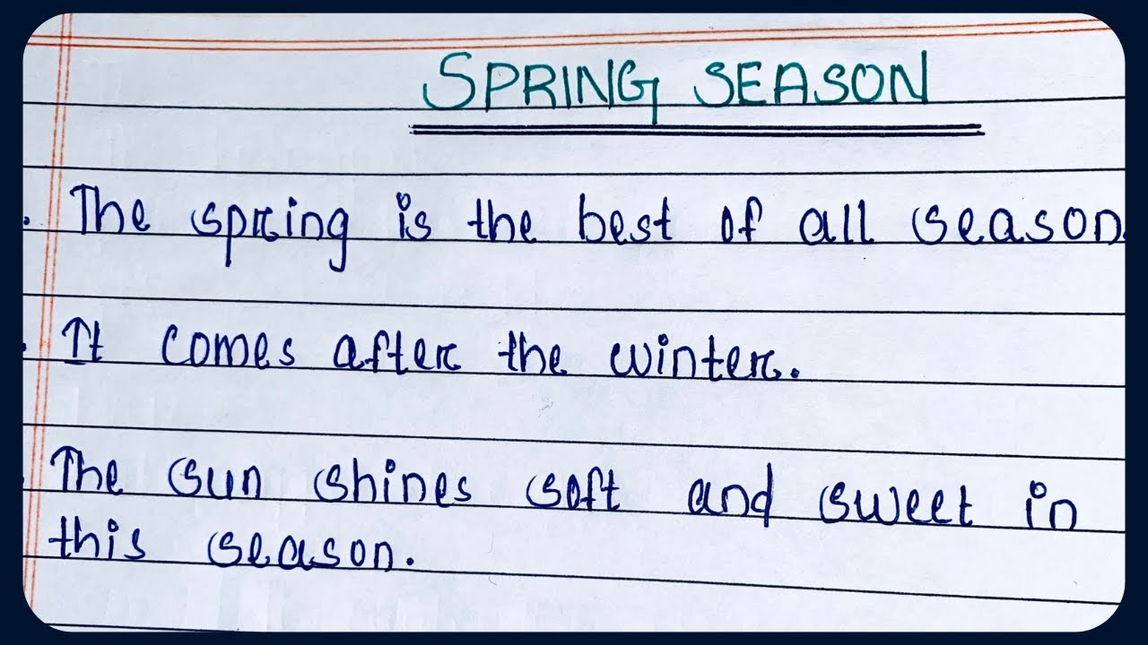 An essay on spring season