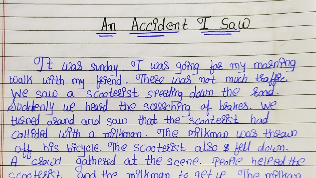 A story about an accident essay