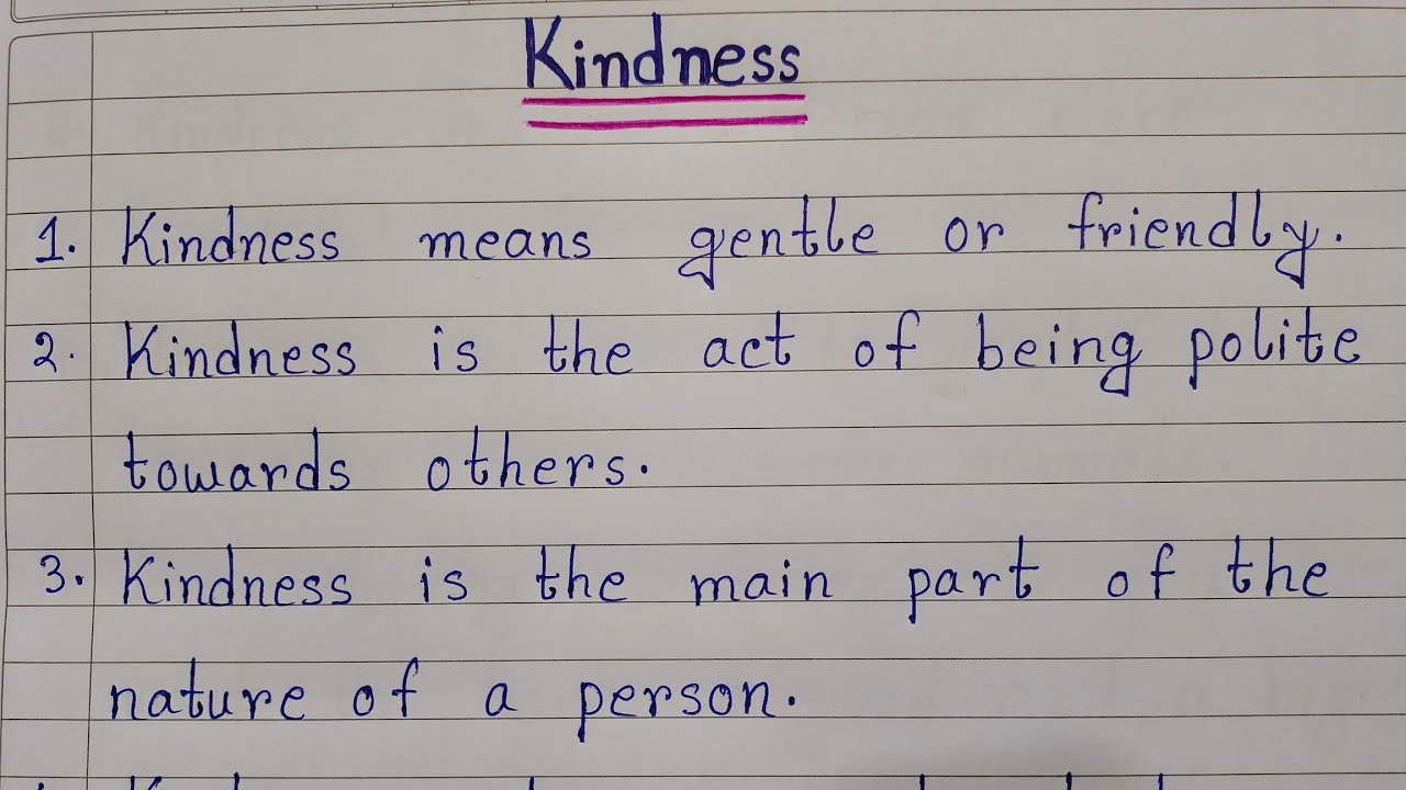 An act of kindness essay