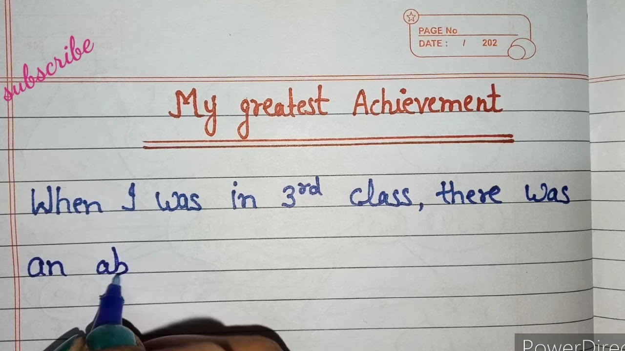 An amazing achievement essay