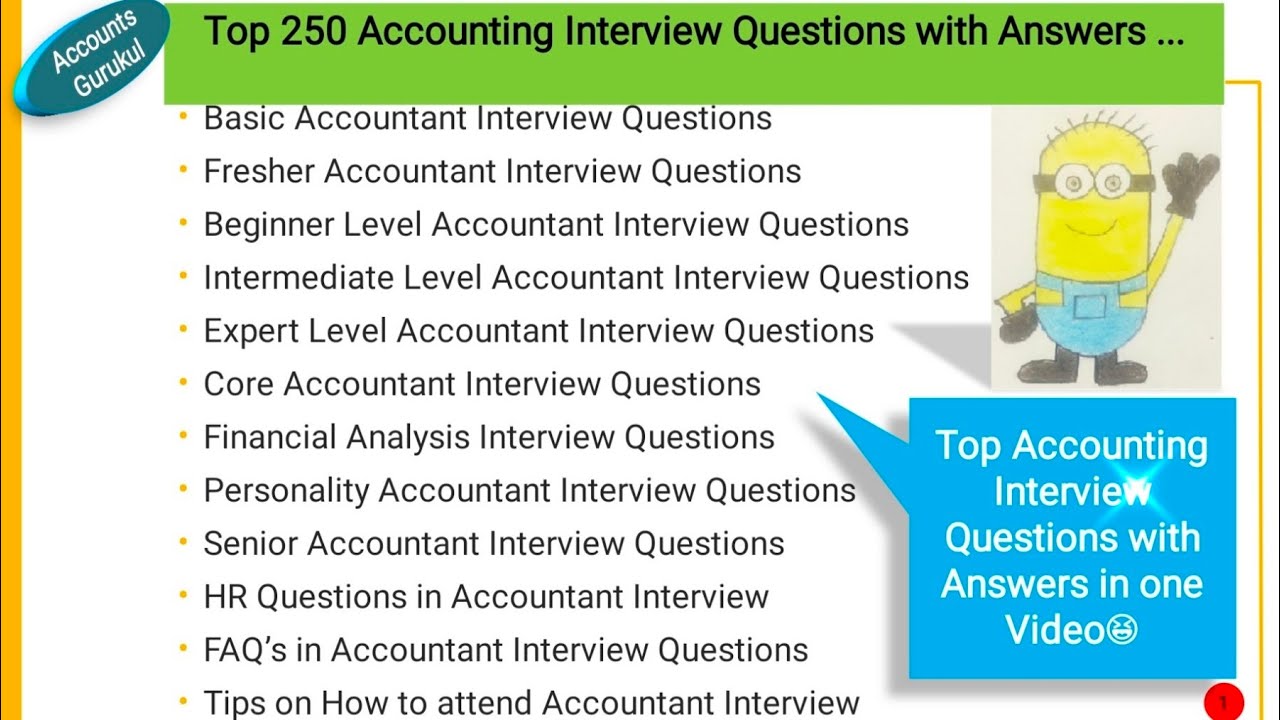 Accounting questions to ask in an interview