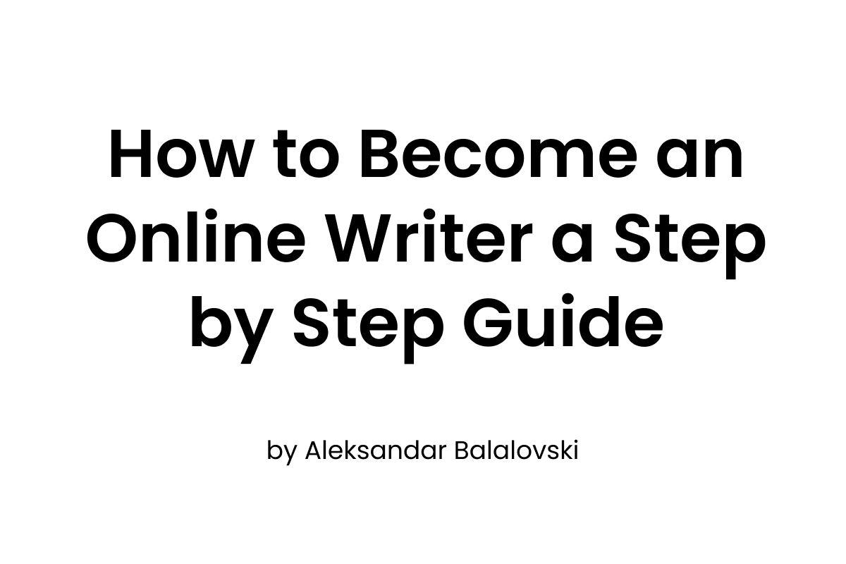Become an online writer