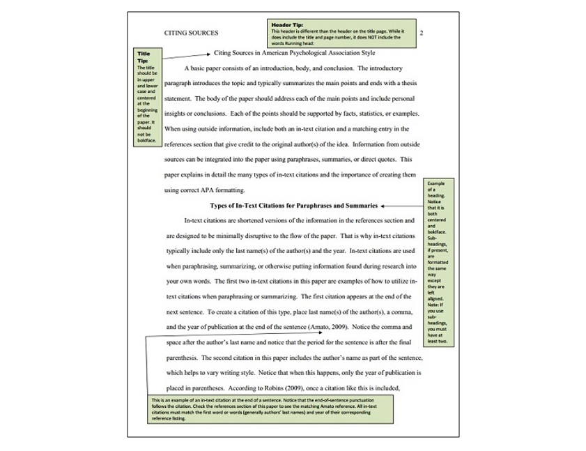 Example of an interview paper in apa format