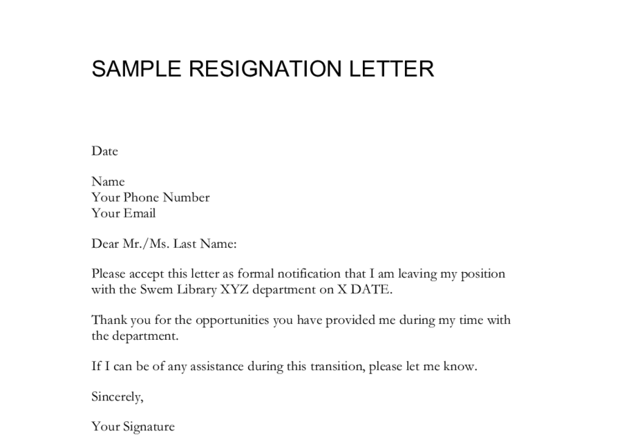 Can an employer write your resignation letter