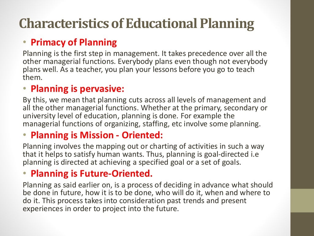 How do you write an educational plan